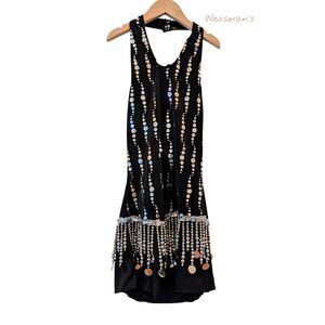 Weissman’s Halter Sequin Fringe Dance Dress Costume Girls Size MC